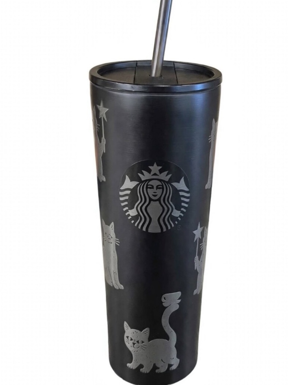 Starbucks 2026 Black Cat Stainless Steel Cold Cup Black Cat 23oz Cold Cup NWT